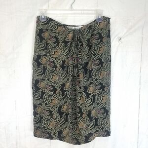 Bill Blass sport vintage 100% silk tie front skirt